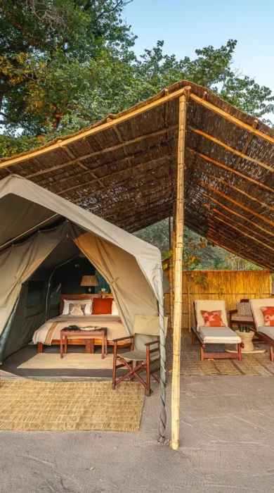 Outside Tent, Nkonzi Bush Camp, South Luangwa, Zambia