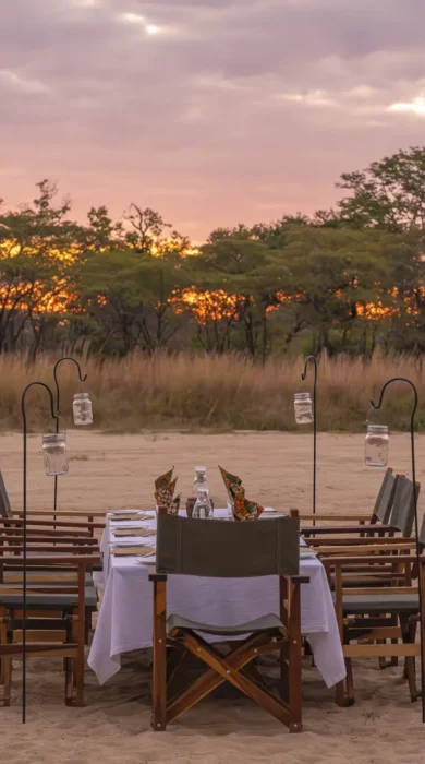 Dining, Nkonzi Bush Camp, South Luangwa, Zambia