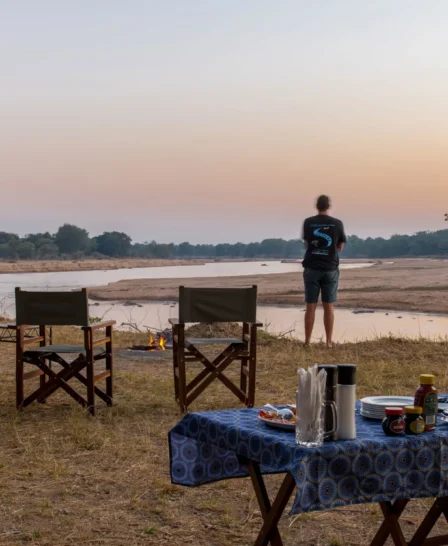 breakfast at takwela camp zambia yellow zebra safaris