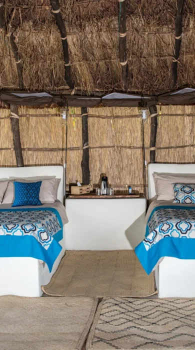 twin chalet takwela camp zambia yellow zebra safaris