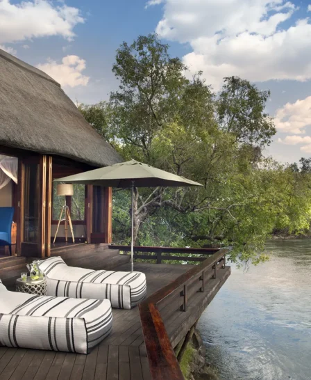Royal Chundu Island Lodge room deck