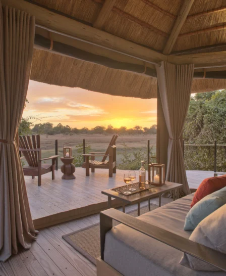 Lion Camp Deck View Zambia