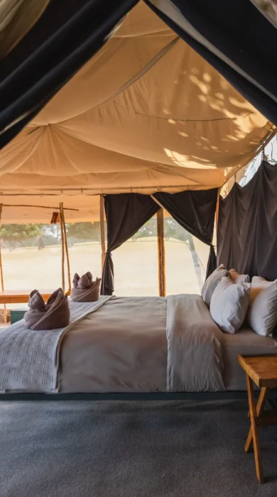 Chula Island Camp, bedroom tents, Zambia