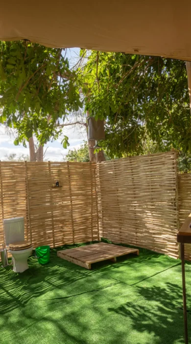 bathroom, chula island, lower zambezi national park