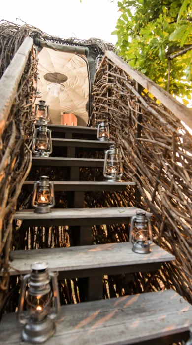 stairwell, chisa busanga camp, kafue national park, zambia