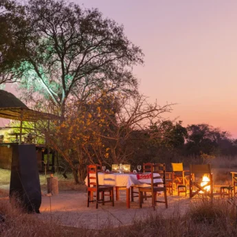 evening dining, ntemwa busanga, kafue national park, zambia