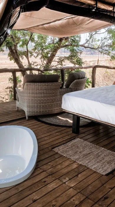 Guest room views, Shawa Luangwa Camp, Zambia