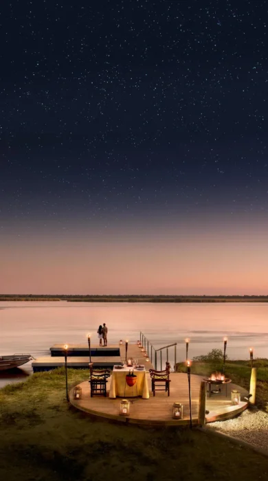 eveing dining, lolebezi, lower zambezi national park, zambia