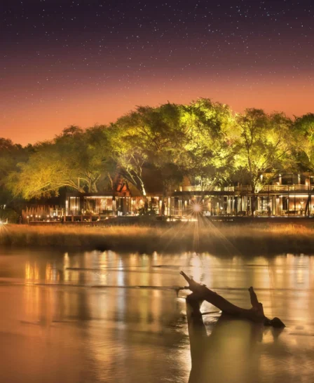 sunset, lolebezi, lower zambezi national park, zambia