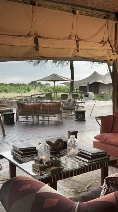Lounge, Somalisa Acacia, Hwange National Park, Zimbabwe