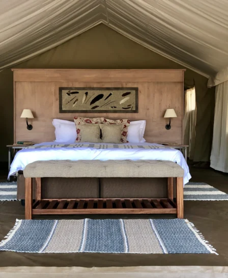ingwe pans double bed zimbabwe yellow zebra safaris