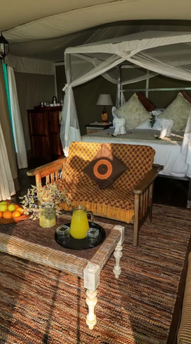 Family suite bedroom, Bomani Tented Lodge, Zimbabwe