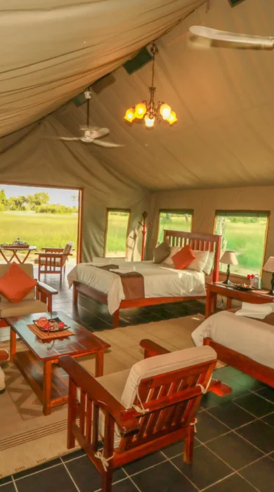 Spurwing bedroom, Bomani Tented Lodge, Hwange, Zimbabwe