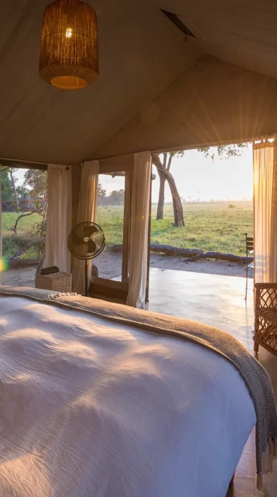 double bedroom tent, wilderness davisons, hwange national park, zimbabwe