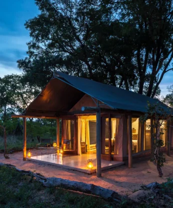 lodge exterior, wilderness davisons, hwange national park, zimbabwe