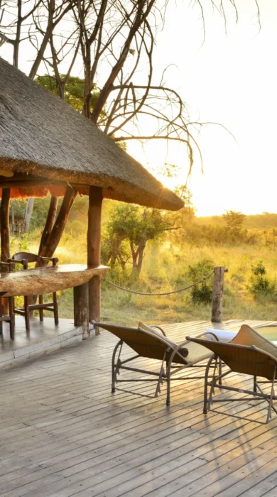 khulu bush camp decking zimbabwe yellow zebra safaris
