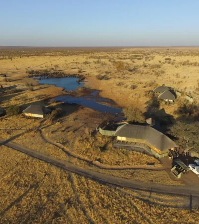 Aerial view, Nehimba Lodge, Hwange, Zimbabwe