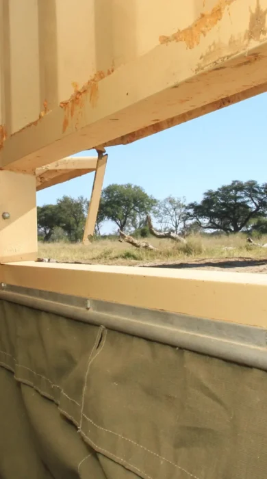 Wildlife hide, Jozibanini Camp, Hwange, Zimbabwe