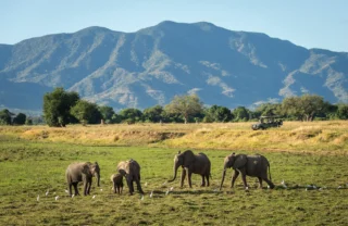 Elephant Family, Ruckomechi, Mana Pools NP, Zimbabwe