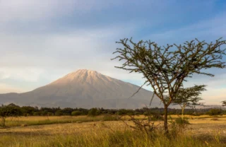 Sunrise view, Mount Meru, Arusha, Tanzania, Africa