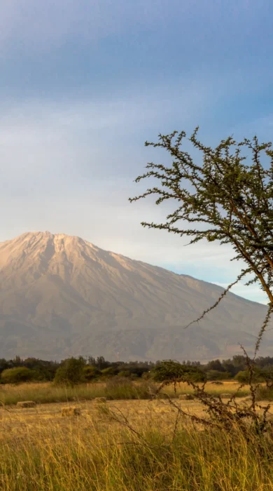 Sunrise view, Mount Meru, Arusha, Tanzania, Africa