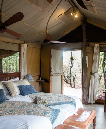 changa safari camp bedroom zimbabwe yellow zebra safaris