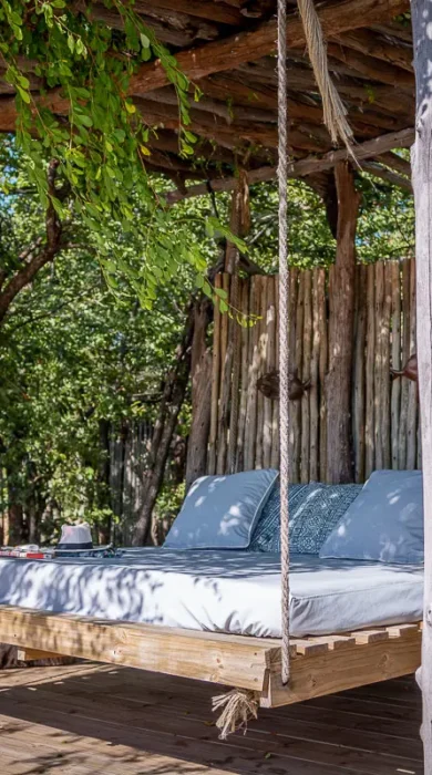 changa safari camp swing bed zimbabwe yellow zebra safaris
