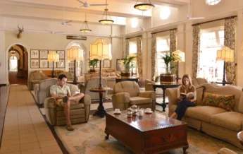 main area, victoria falls hotel, zimbabwe