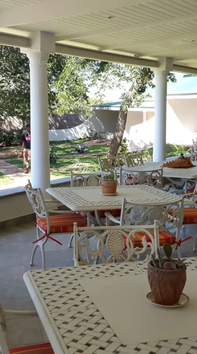 Dining area on Veranda