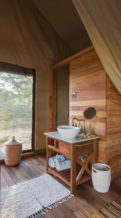 Safari tent bathroom