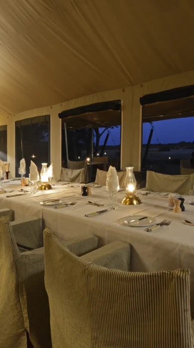 Safari camp dining area