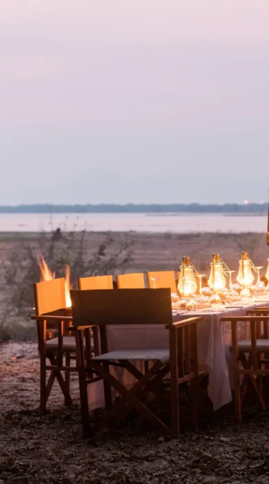Chikwenya Lodge Bush Dining Zimbabwe