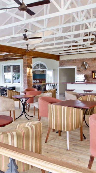 bar area, pioneers victoria falls, zimbabwe