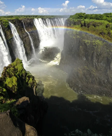 rainbow over victoria falls, zimbabwe safaris