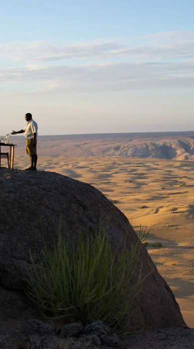 drink stop,wilderness serra cafema, kunene river, namibia