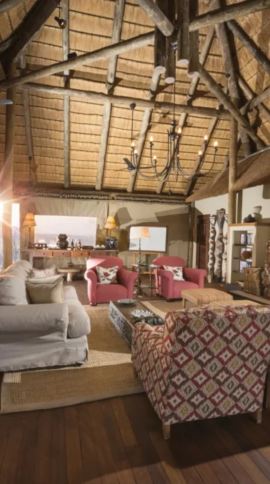 lounge area, little ongava, etosha national park, namibia