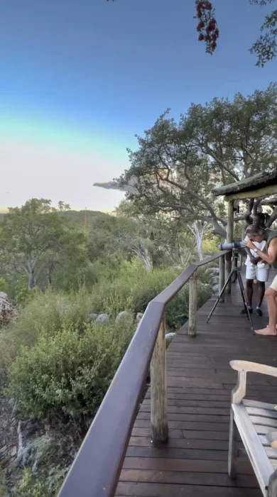 balcony view, little ongava, etosha national park, namibia
