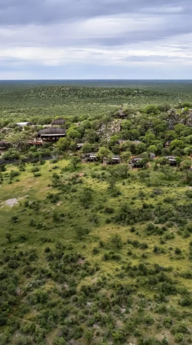 Aerial View, Ongava Lodge, Etosha National Park, Namibia