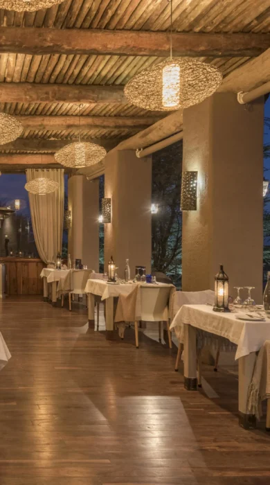 restaurant onguma the fort namibia yellow zebra safaris