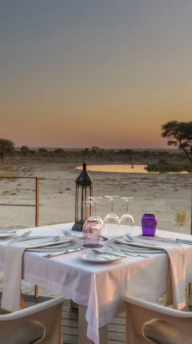 dining area onguma the fort namibia yellow zebra safaris