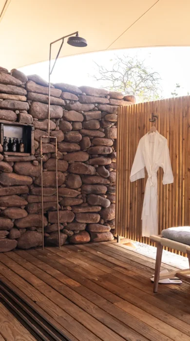 Bathroom, Desert Rhino Camp, Damaraland, Namibia