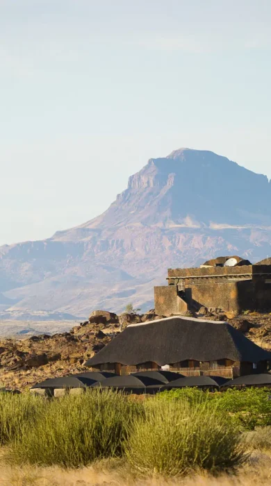exterior view doro nawas camp namibia yellow zebra safaris