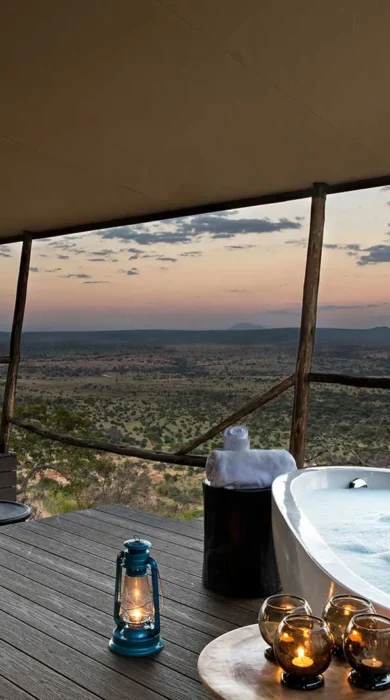 Bathtub view, Lemala Mpingo Ridge, Tarangire, Tanzania