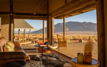 private lounge area, wolwedans dune camp, sossusvlei, namibia