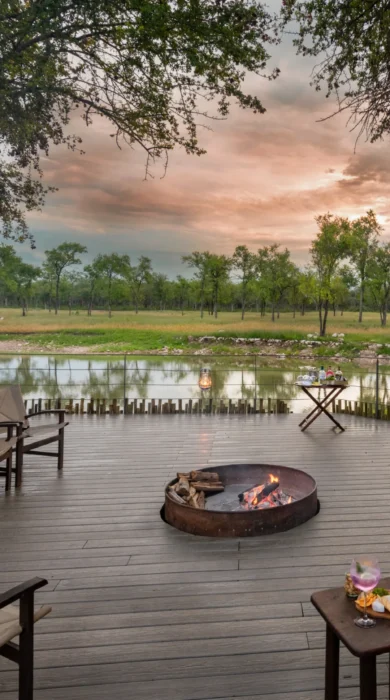 firepit, onguma forest camp, etosha national park, namibia