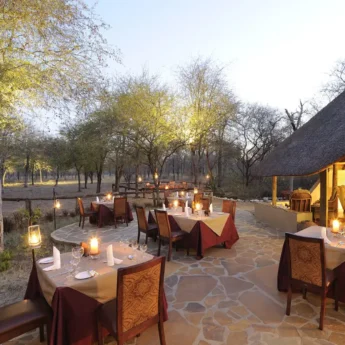 Dining at Etosha Aoba Lodge