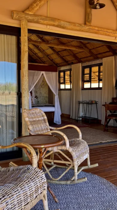 bedroom decking, namibrand nature reserve, namibia