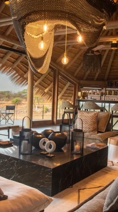 Lounge area, Onguma Camp Kala, Namibia