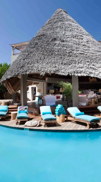 Vamizi Island Casamina Living Area and Swimming Pool