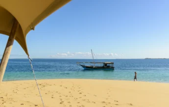 Sandbank beach with a view